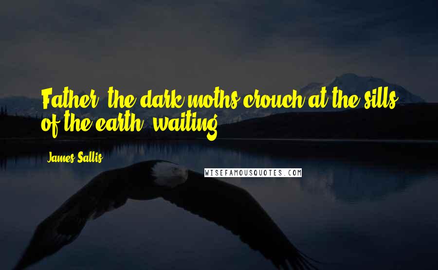 James Sallis Quotes: Father, the dark moths crouch at the sills of the earth, waiting.