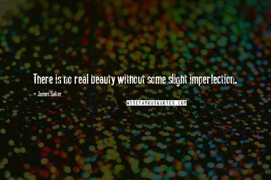 James Salter Quotes: There is no real beauty without some slight imperfection.