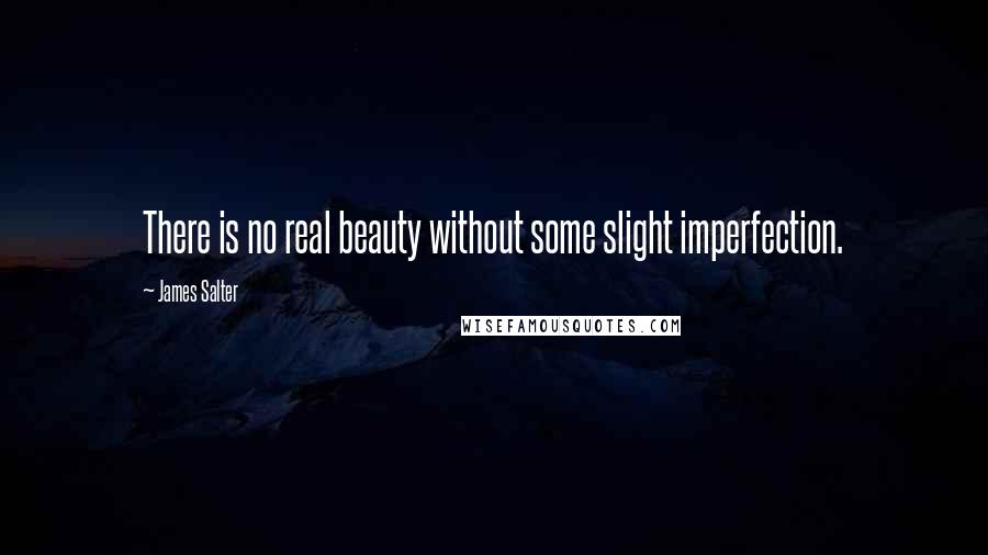 James Salter Quotes: There is no real beauty without some slight imperfection.