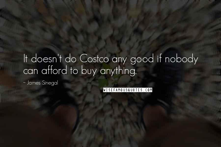 James Sinegal Quotes: It doesn't do Costco any good if nobody can afford to buy anything.