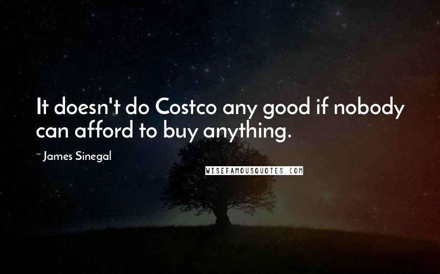 James Sinegal Quotes: It doesn't do Costco any good if nobody can afford to buy anything.