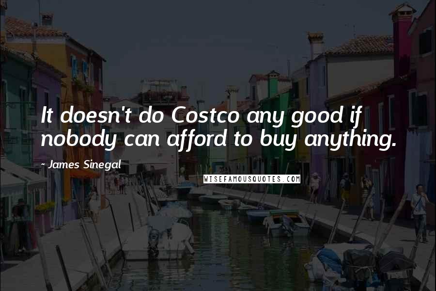 James Sinegal Quotes: It doesn't do Costco any good if nobody can afford to buy anything.