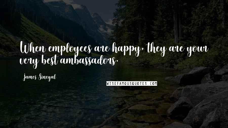 James Sinegal Quotes: When employees are happy, they are your very best ambassadors.