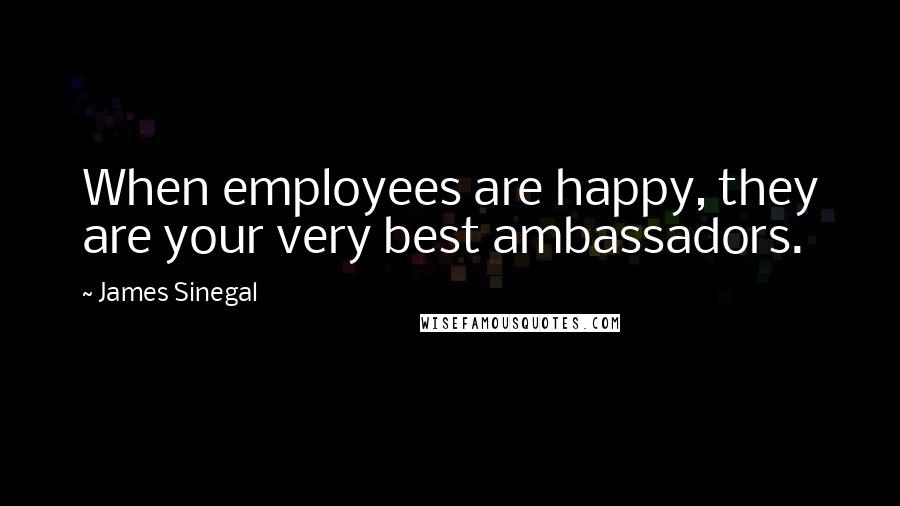 James Sinegal Quotes: When employees are happy, they are your very best ambassadors.