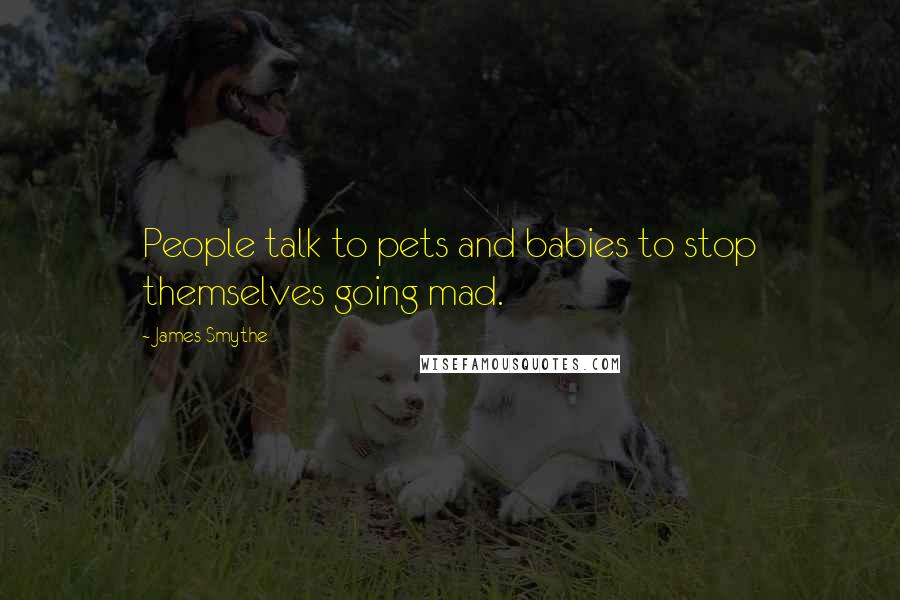 James Smythe Quotes: People talk to pets and babies to stop themselves going mad.