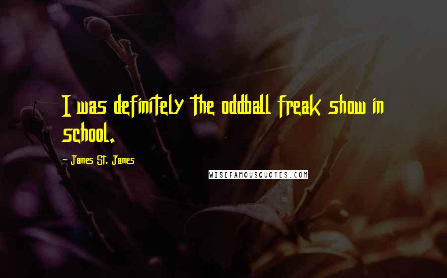 James St. James Quotes: I was definitely the oddball freak show in school.