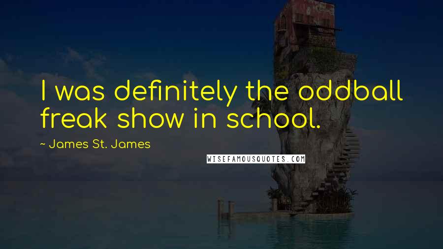 James St. James Quotes: I was definitely the oddball freak show in school.