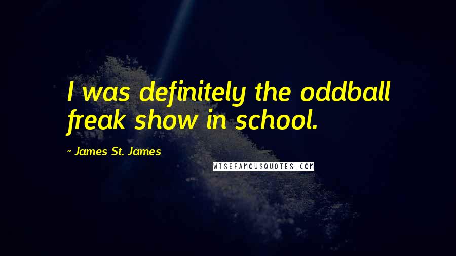 James St. James Quotes: I was definitely the oddball freak show in school.