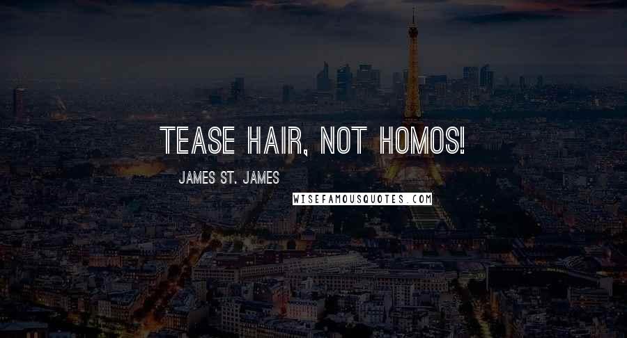 James St. James Quotes: Tease hair, not homos!