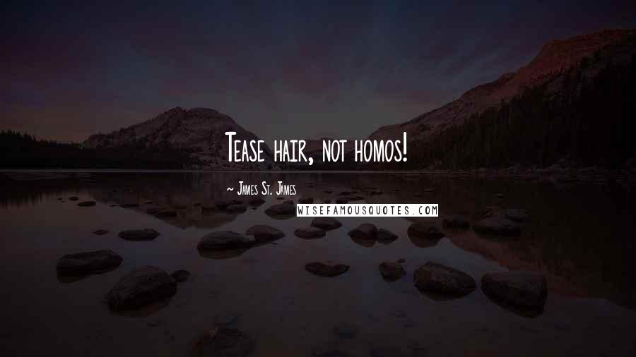 James St. James Quotes: Tease hair, not homos!