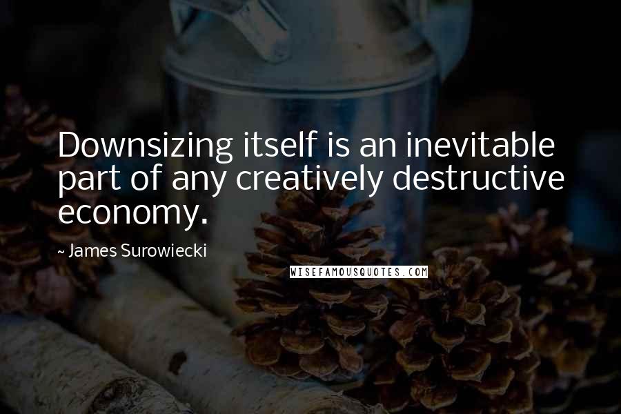 James Surowiecki Quotes: Downsizing itself is an inevitable part of any creatively destructive economy.