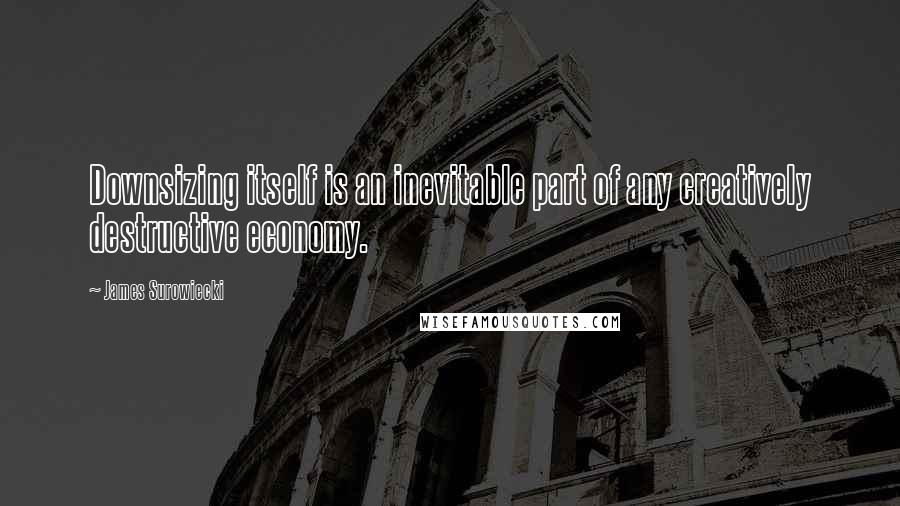 James Surowiecki Quotes: Downsizing itself is an inevitable part of any creatively destructive economy.