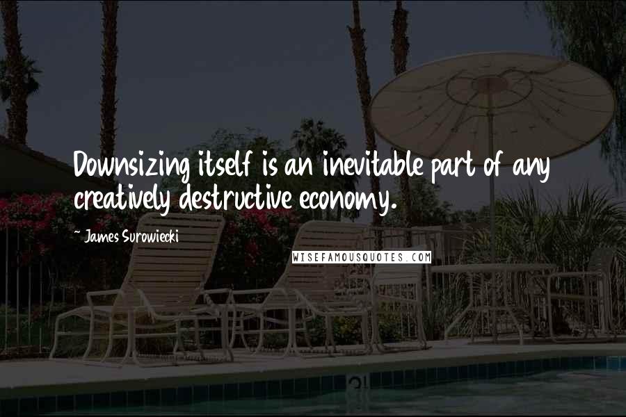 James Surowiecki Quotes: Downsizing itself is an inevitable part of any creatively destructive economy.