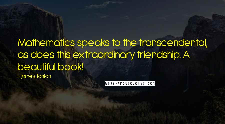 James Tanton Quotes: Mathematics speaks to the transcendental, as does this extraordinary friendship. A beautiful book!