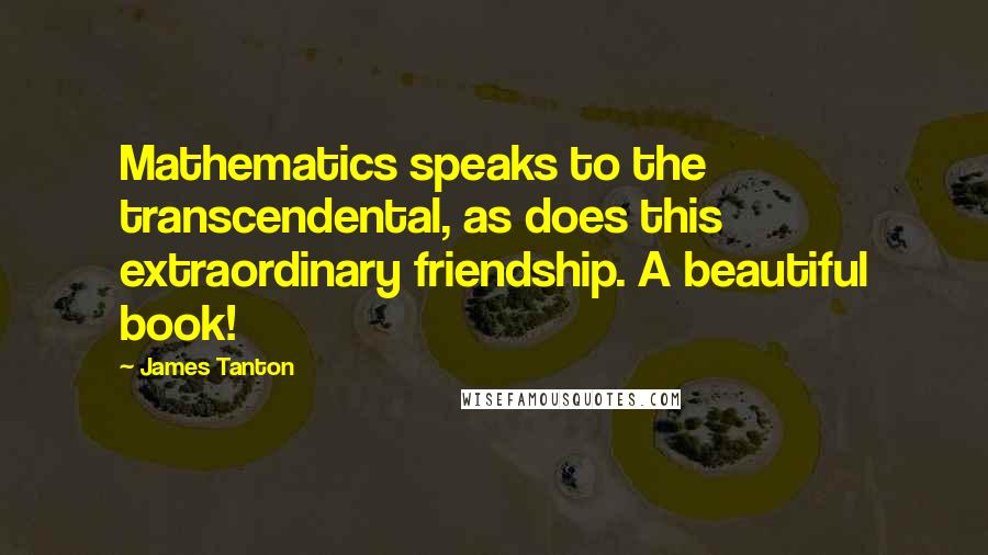 James Tanton Quotes: Mathematics speaks to the transcendental, as does this extraordinary friendship. A beautiful book!