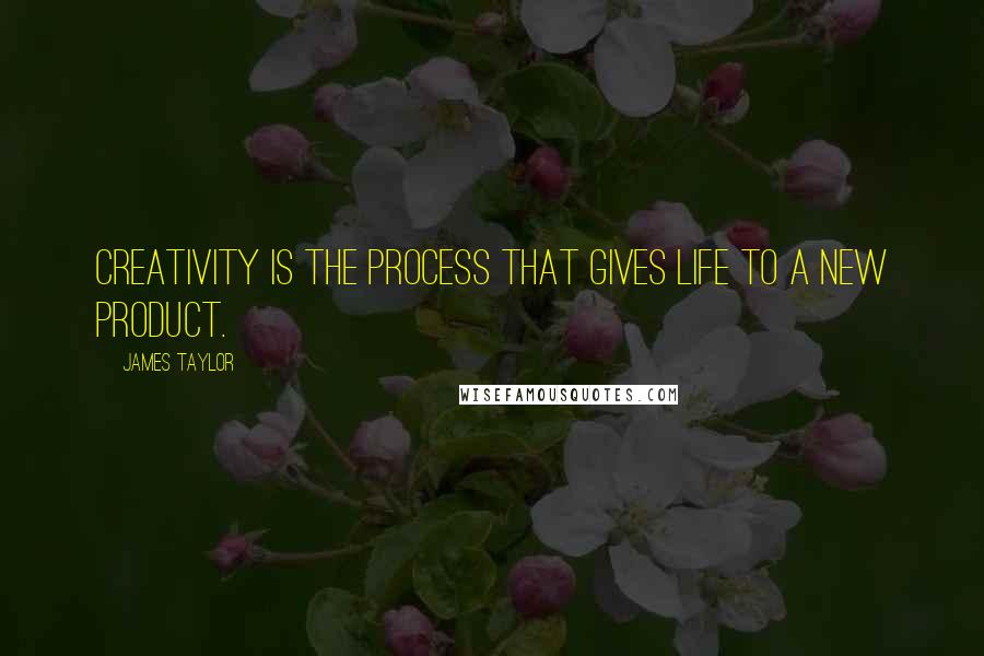 James Taylor Quotes: Creativity is the process that gives life to a new product.