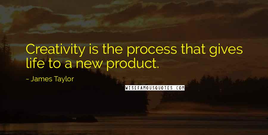 James Taylor Quotes: Creativity is the process that gives life to a new product.