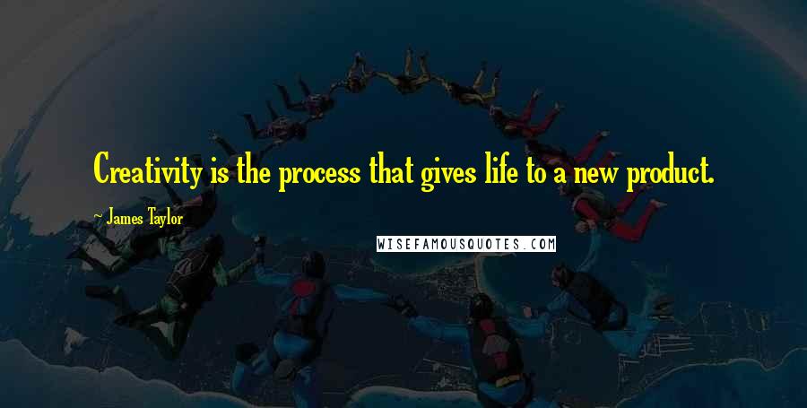 James Taylor Quotes: Creativity is the process that gives life to a new product.