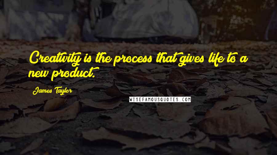 James Taylor Quotes: Creativity is the process that gives life to a new product.