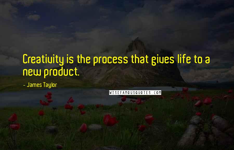 James Taylor Quotes: Creativity is the process that gives life to a new product.