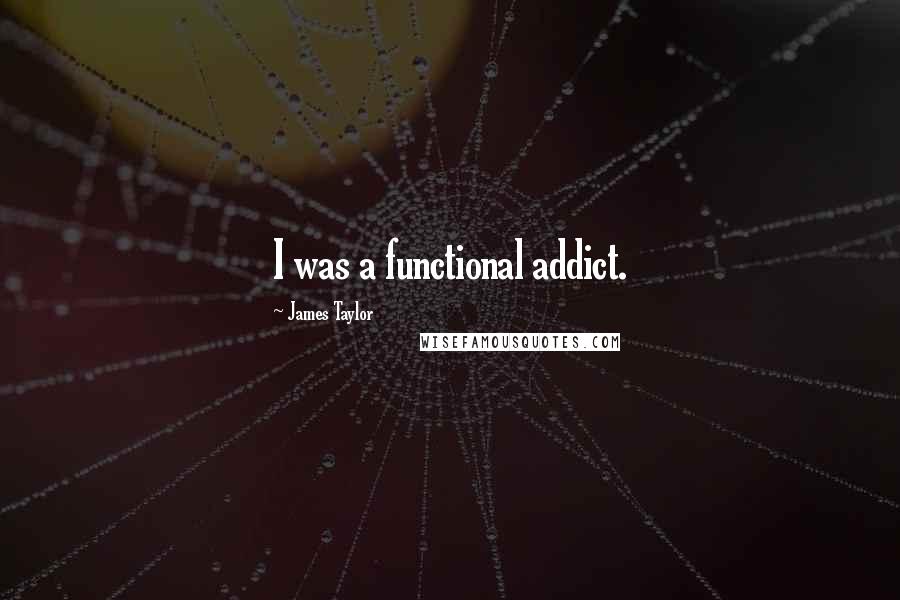 James Taylor Quotes: I was a functional addict.