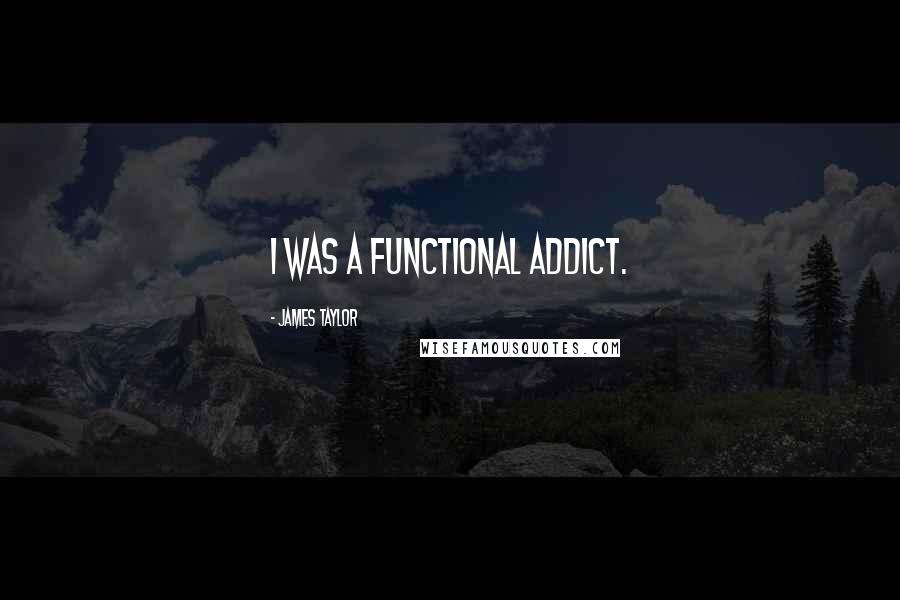 James Taylor Quotes: I was a functional addict.