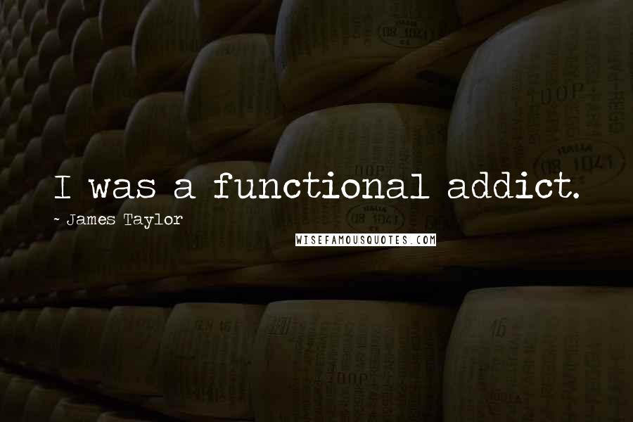 James Taylor Quotes: I was a functional addict.