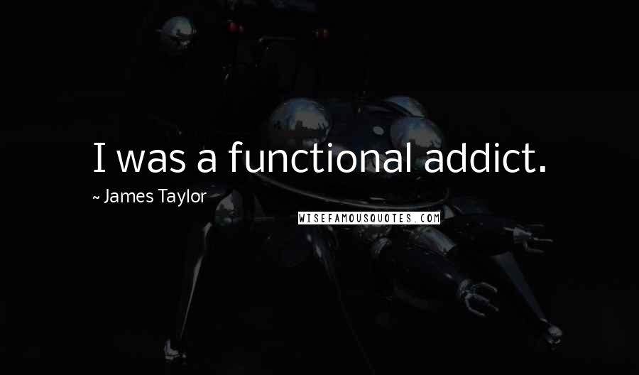 James Taylor Quotes: I was a functional addict.