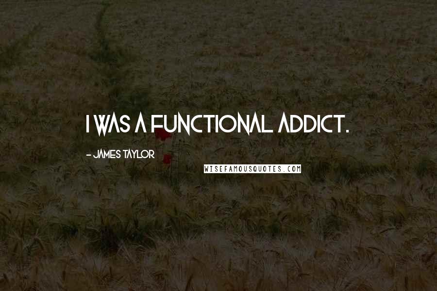 James Taylor Quotes: I was a functional addict.