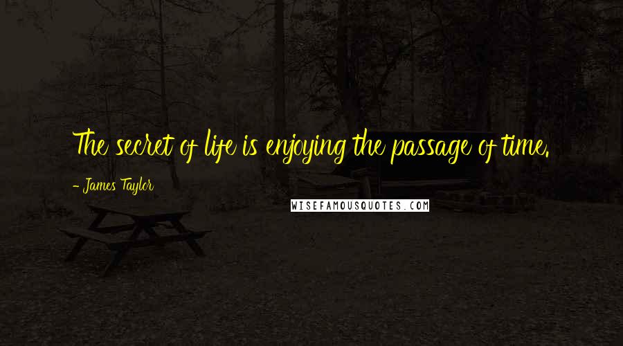 James Taylor Quotes: The secret of life is enjoying the passage of time.