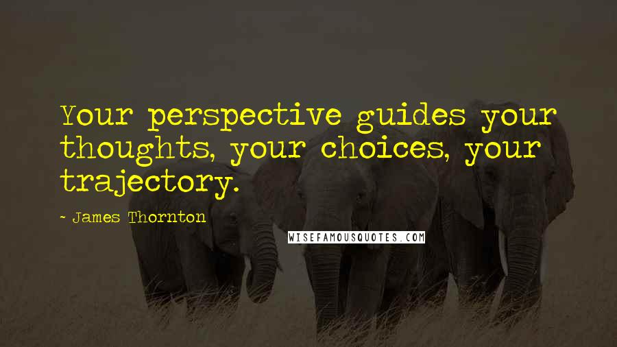 James Thornton Quotes: Your perspective guides your thoughts, your choices, your trajectory.