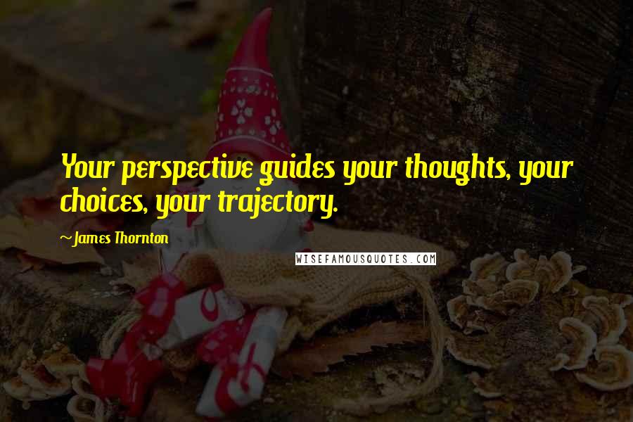 James Thornton Quotes: Your perspective guides your thoughts, your choices, your trajectory.
