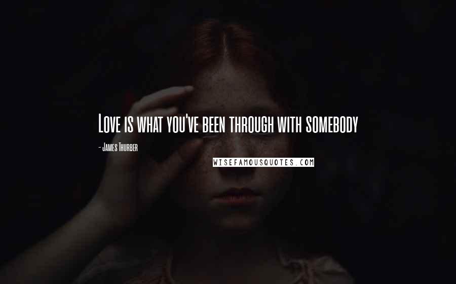 James Thurber Quotes: Love is what you've been through with somebody