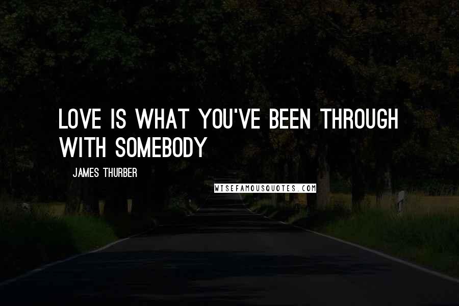 James Thurber Quotes: Love is what you've been through with somebody