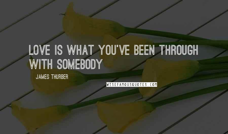 James Thurber Quotes: Love is what you've been through with somebody