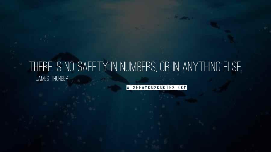 James Thurber Quotes: There is no safety in numbers, or in anything else.