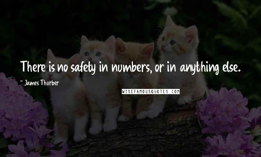 James Thurber Quotes: There is no safety in numbers, or in anything else.