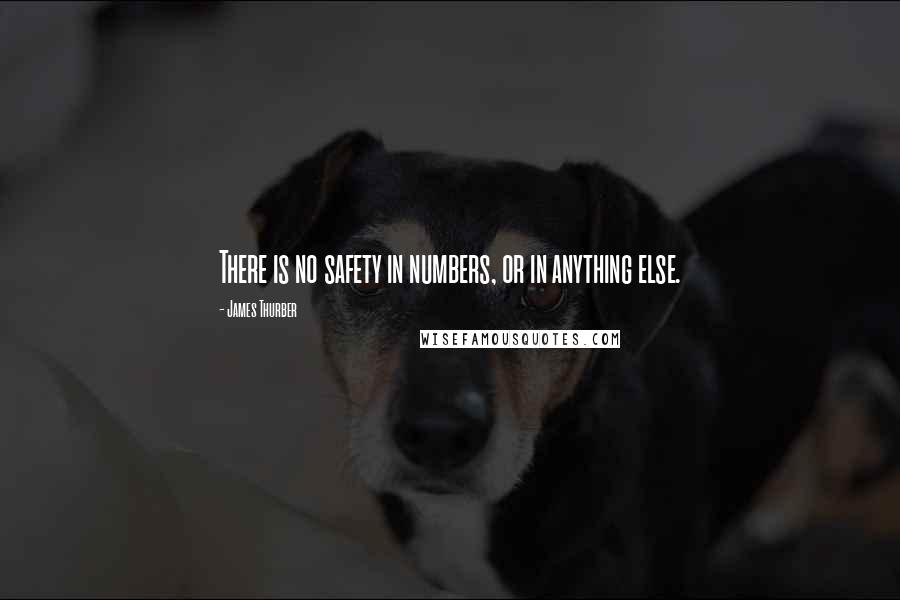 James Thurber Quotes: There is no safety in numbers, or in anything else.