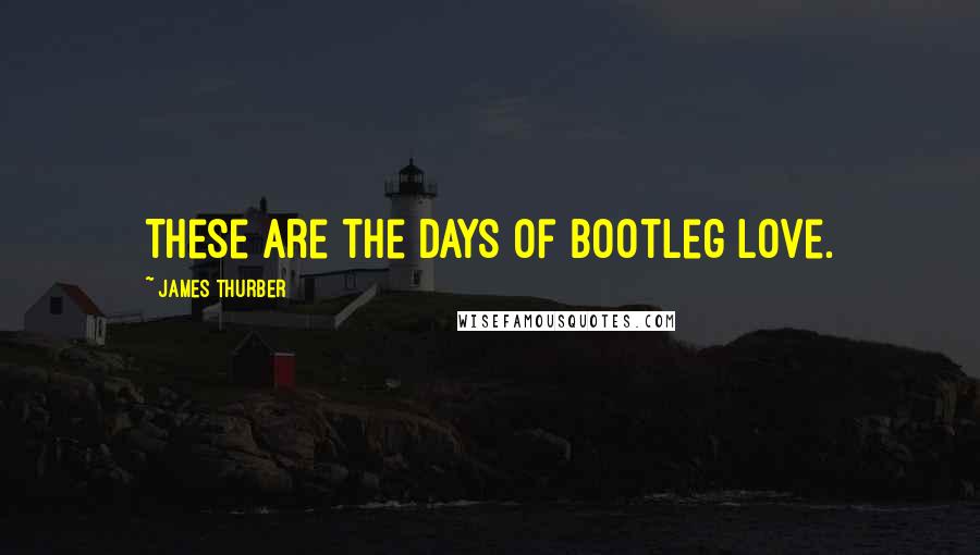 James Thurber Quotes: These are the days of bootleg love.