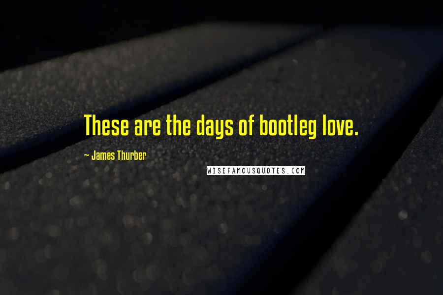 James Thurber Quotes: These are the days of bootleg love.