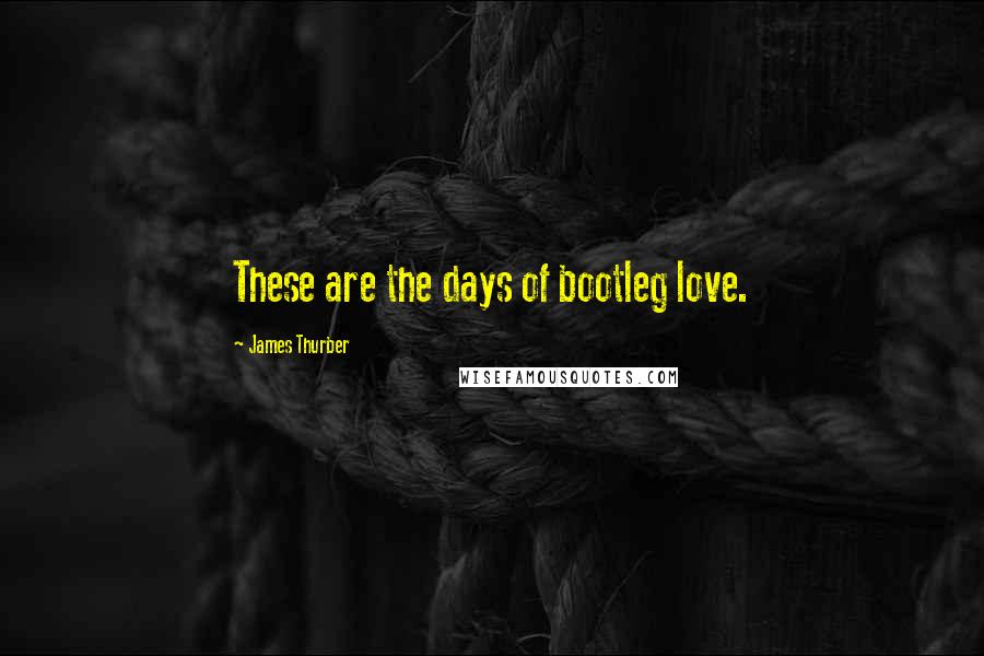 James Thurber Quotes: These are the days of bootleg love.