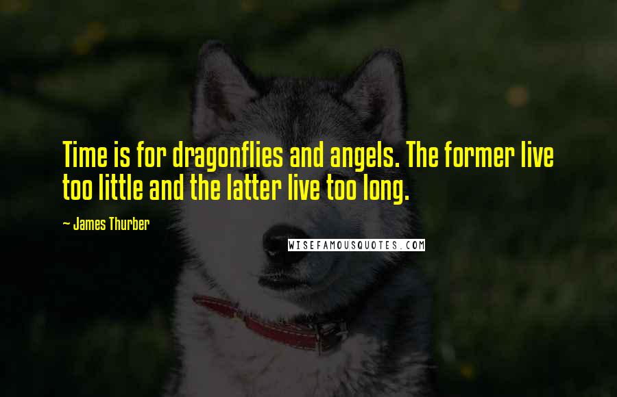 James Thurber Quotes: Time is for dragonflies and angels. The former live too little and the latter live too long.