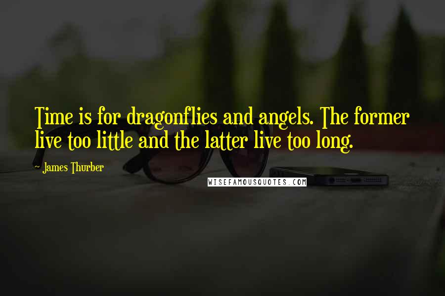 James Thurber Quotes: Time is for dragonflies and angels. The former live too little and the latter live too long.