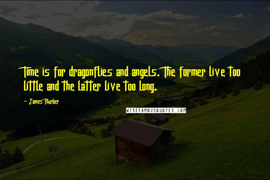 James Thurber Quotes: Time is for dragonflies and angels. The former live too little and the latter live too long.