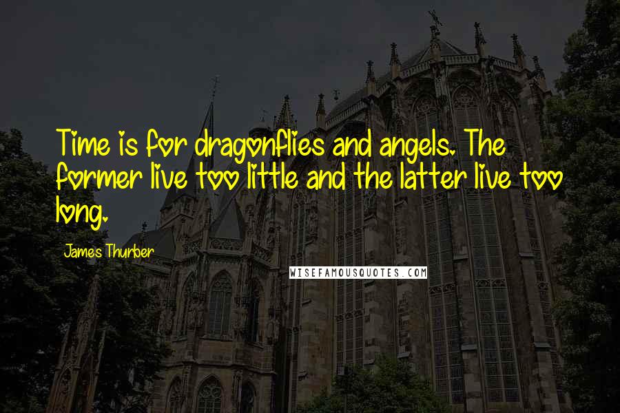 James Thurber Quotes: Time is for dragonflies and angels. The former live too little and the latter live too long.