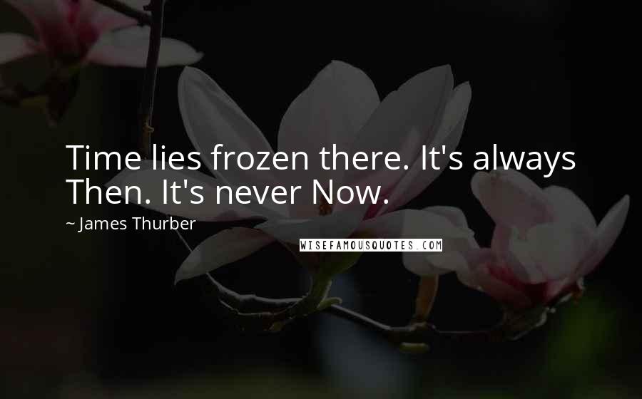 James Thurber Quotes: Time lies frozen there. It's always Then. It's never Now.