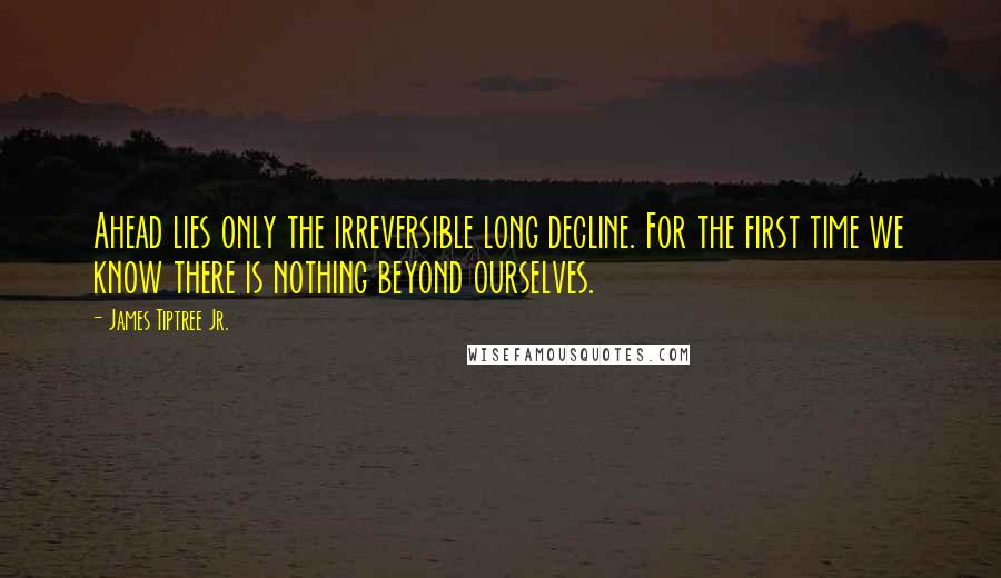 James Tiptree Jr. Quotes: Ahead lies only the irreversible long decline. For the first time we know there is nothing beyond ourselves.