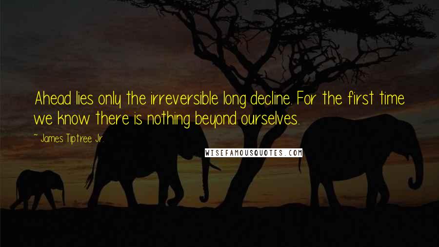 James Tiptree Jr. Quotes: Ahead lies only the irreversible long decline. For the first time we know there is nothing beyond ourselves.