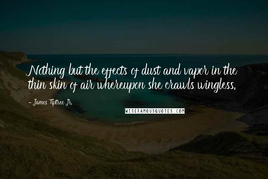 James Tiptree Jr. Quotes: Nothing but the effects of dust and vapor in the thin skin of air whereupon she crawls wingless.