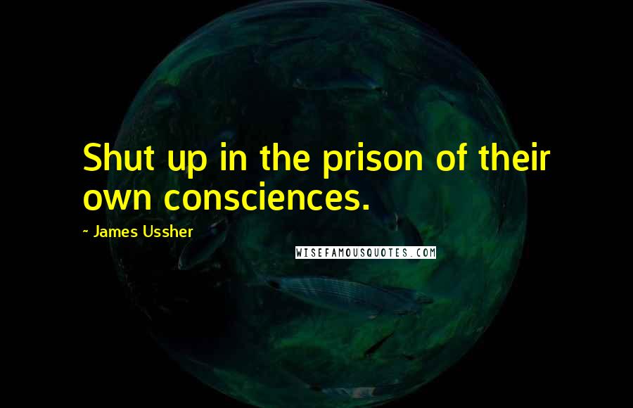 James Ussher Quotes: Shut up in the prison of their own consciences.